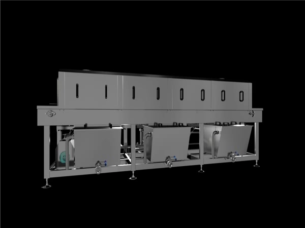 周轉(zhuǎn)筐清洗機(jī)，解決細(xì)菌殘留，降低50%能耗，提升效率80%