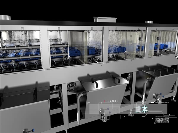 洗箱機(jī)，洗筐機(jī)，食品筐洗箱機(jī)，周轉(zhuǎn)箱清洗機(jī)，大型效率高洗箱機(jī)